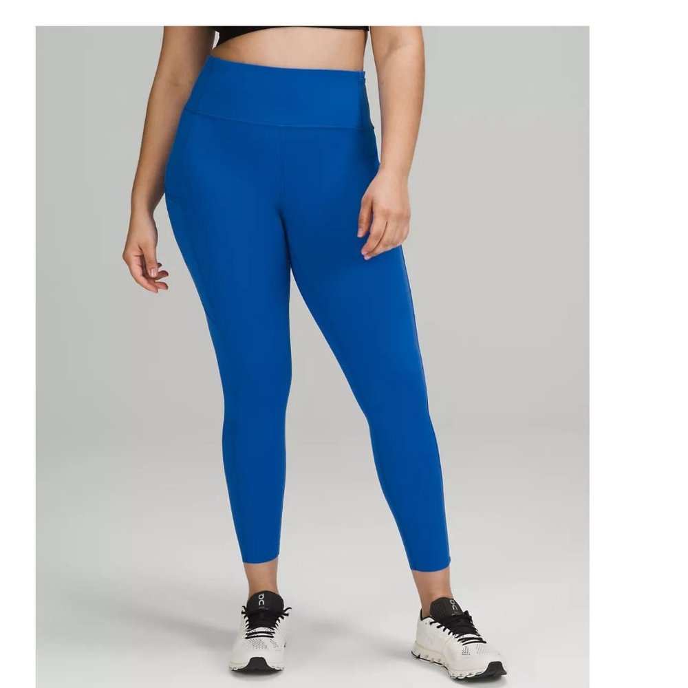 Lululemon Women's Fast Free High Rise Leggings 25" Symphony Blue Size 20 NWT!